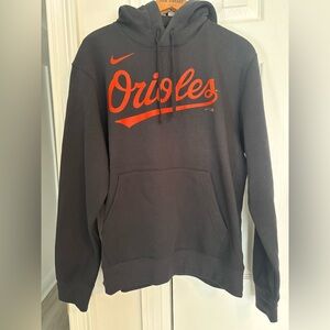 Nike Men's Black and Red Orioles Sweater
